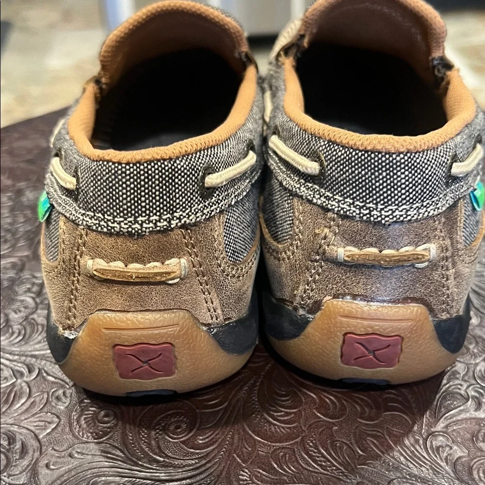 Twisted X Denim and Brown Women's Loafers - Picture 6 of 14